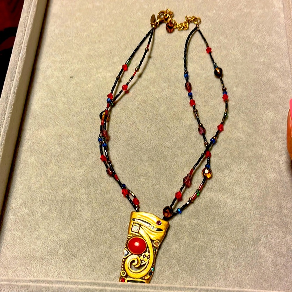 Beautiful gem and bead necklace